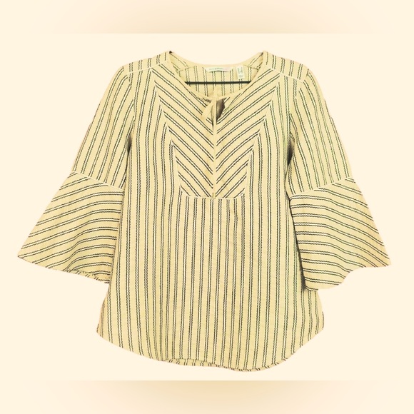 Isaac Mizrahi Bell Sleeve Cotton Top - Picture 2 of 6